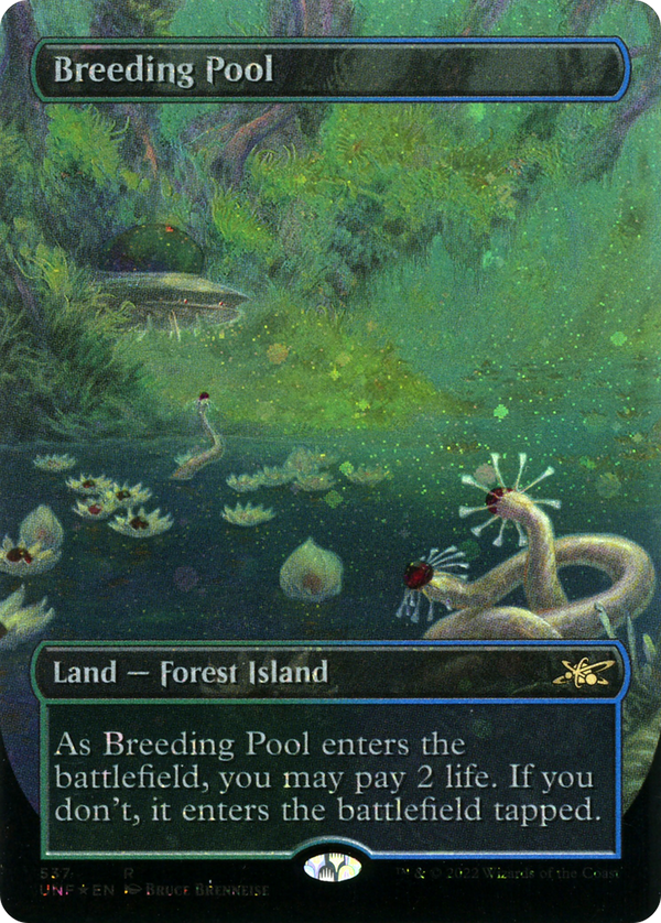 Breeding Pool (Borderless) (Galaxy Foil) (537) [Unfinity] foil - Deck Out Gaming