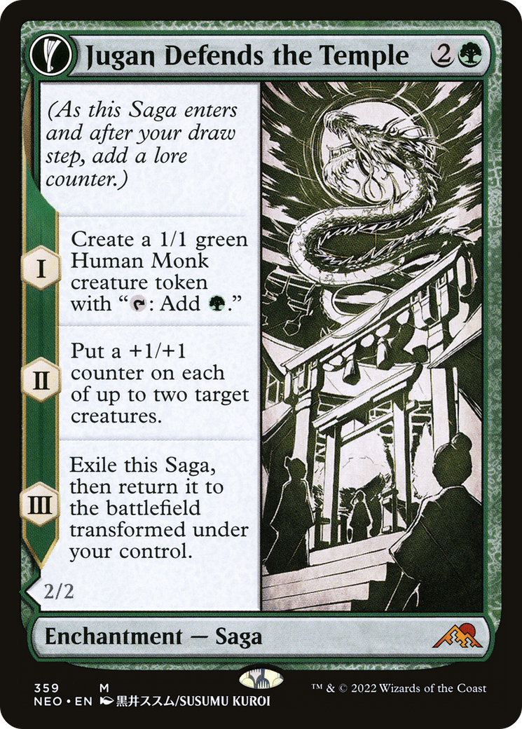 Jugan Defends the Temple (Showcase) (359) [Kamigawa: Neon Dynasty] foil - Deck Out Gaming