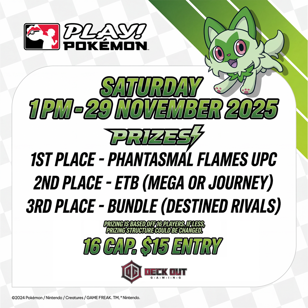 Pokemon TCG Win-A-UPC Tournament - Saturday December 6 2025 - 1 PM