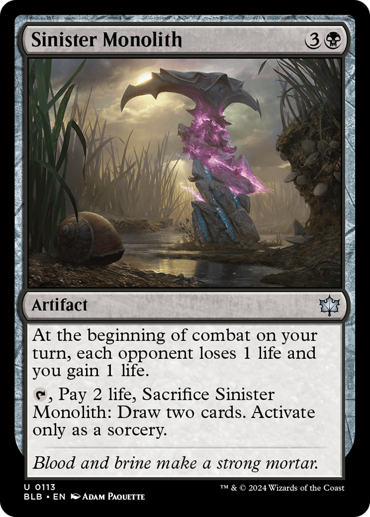 Sinister Monolith (113) [Bloomburrow] - Deck Out Gaming