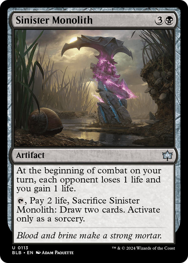 Sinister Monolith (113) [Bloomburrow] - Deck Out Gaming