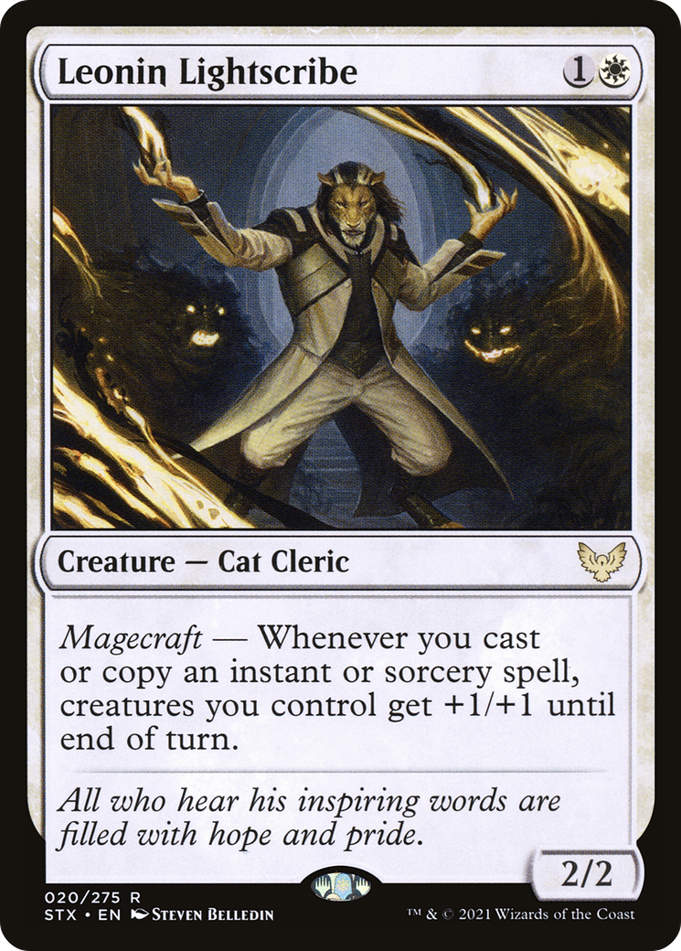Leonin Lightscribe (20) [Strixhaven: School of Mages] foil - Deck Out Gaming