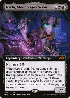 Nashi, Moon Sage's Scion (Extended Art) (459) [Kamigawa: Neon Dynasty] foil - Deck Out Gaming