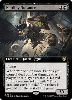 Nettling Nuisance (Extended Art) (51) [Wilds of Eldraine Commander] - Deck Out Gaming