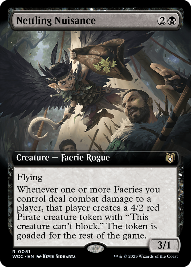Nettling Nuisance (Extended Art) (51) [Wilds of Eldraine Commander] - Deck Out Gaming