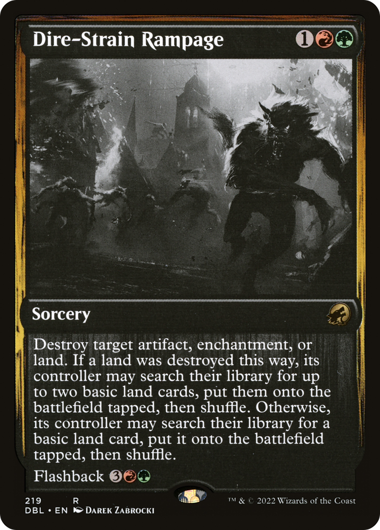 Dire-Strain Rampage (219) [Innistrad: Double Feature] - Deck Out Gaming