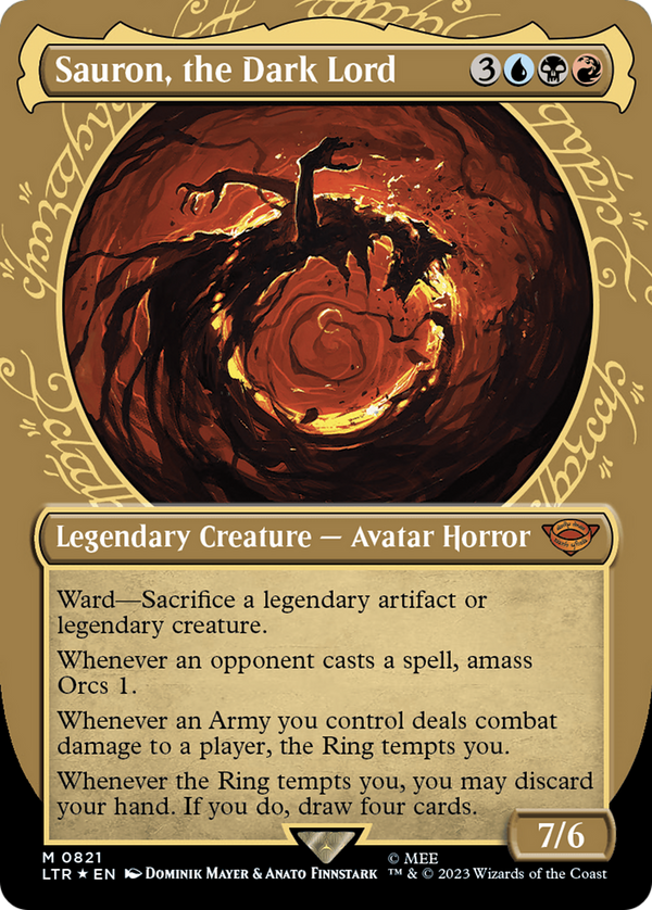 Sauron, the Dark Lord (Showcase) (Surge Foil) (821) [The Lord of the Rings: Tales of Middle-earth] foil - Deck Out Gaming