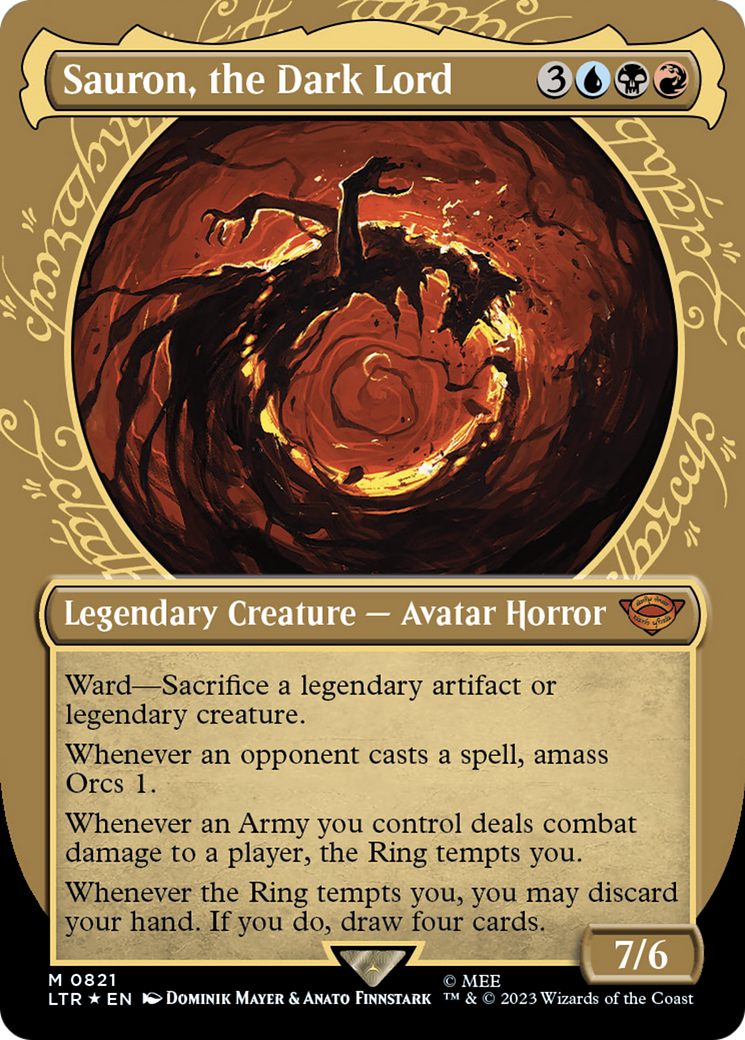 Sauron, the Dark Lord (Showcase) (Surge Foil) (821) [The Lord of the Rings: Tales of Middle-earth] foil - Deck Out Gaming