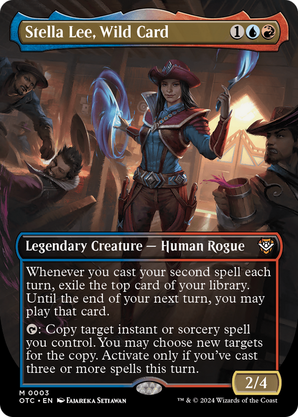Stella Lee, Wild Card (Borderless) (3) [Outlaws of Thunder Junction Commander] - Deck Out Gaming