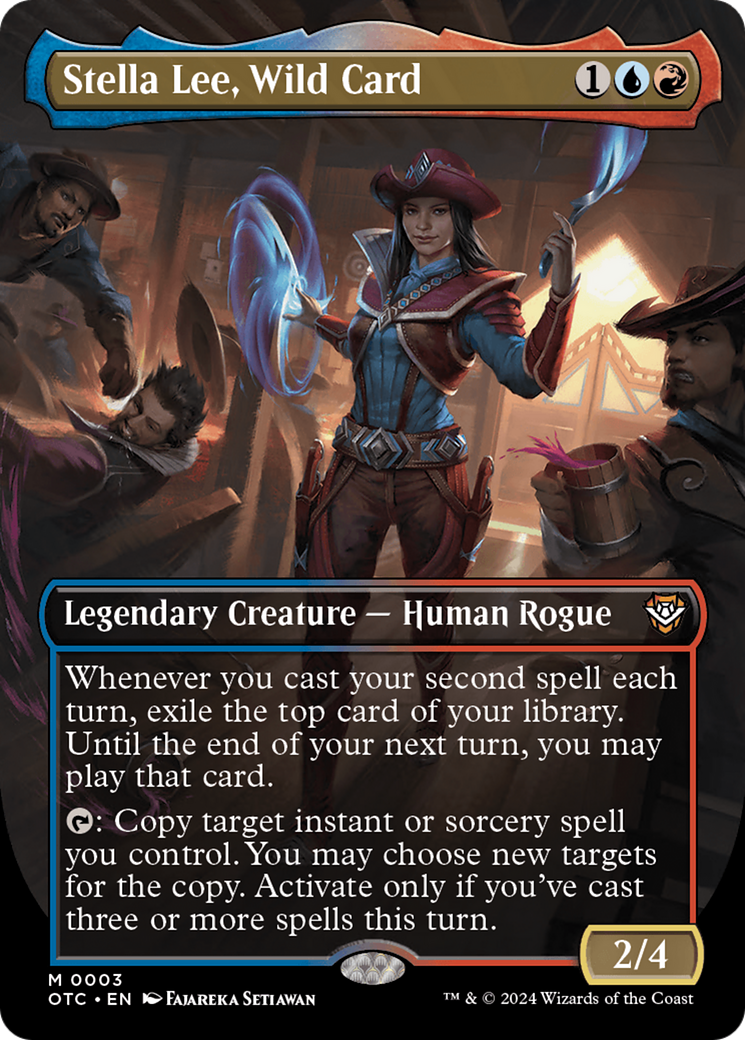 Stella Lee, Wild Card (Borderless) (3) [Outlaws of Thunder Junction Commander] foil - Deck Out Gaming