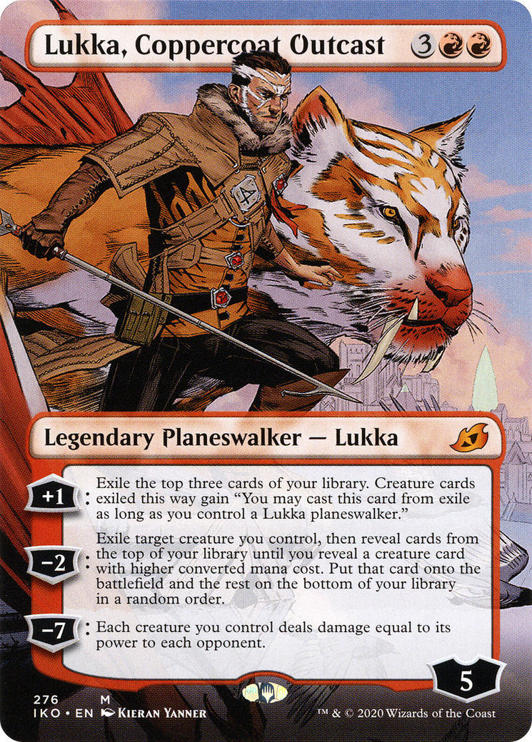 Lukka, Coppercoat Outcast (Borderless) (276) [Ikoria: Lair of Behemoths] foil - Deck Out Gaming