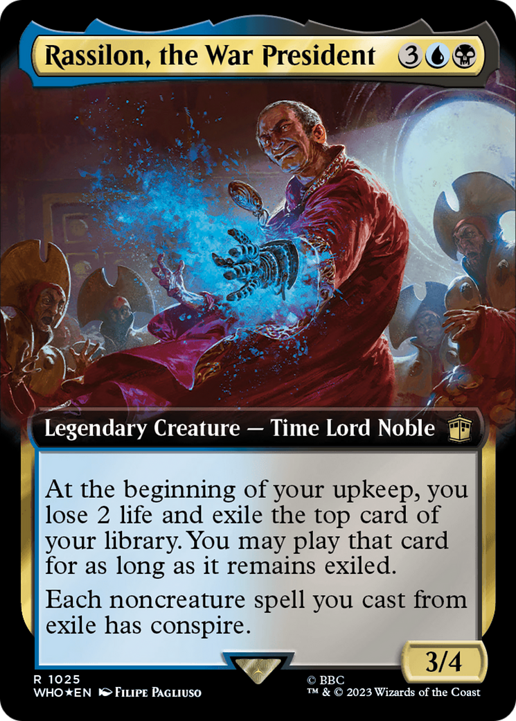 Rassilon, the War President (Extended Art) (Surge Foil) (1025) [Doctor Who] foil - Deck Out Gaming