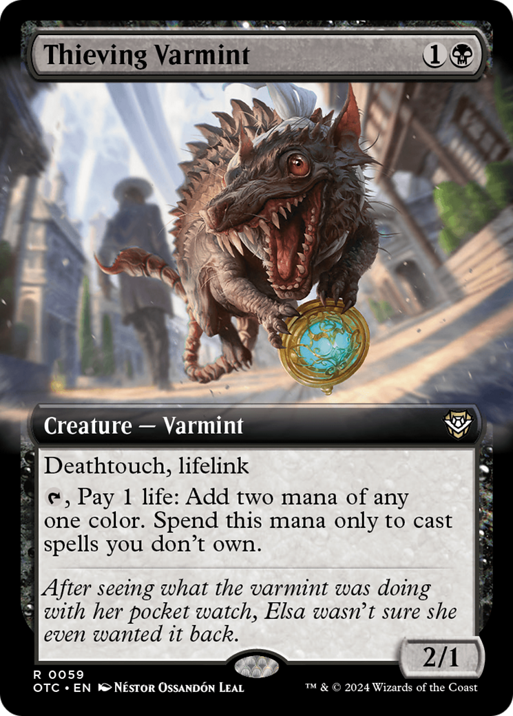 Thieving Varmint (Extended Art) (59) [Outlaws of Thunder Junction Commander] - Deck Out Gaming