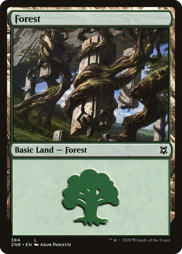 Forest (384) [Zendikar Rising] foil - Deck Out Gaming