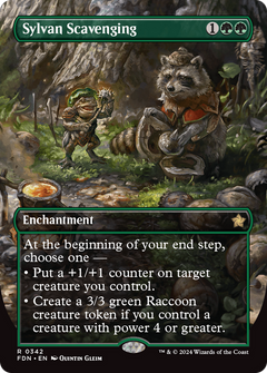 Sylvan Scavenging (Borderless) (342) [Foundations] foil - Deck Out Gaming