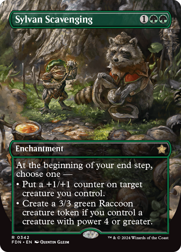 Sylvan Scavenging (Borderless) (342) [Foundations] foil - Deck Out Gaming