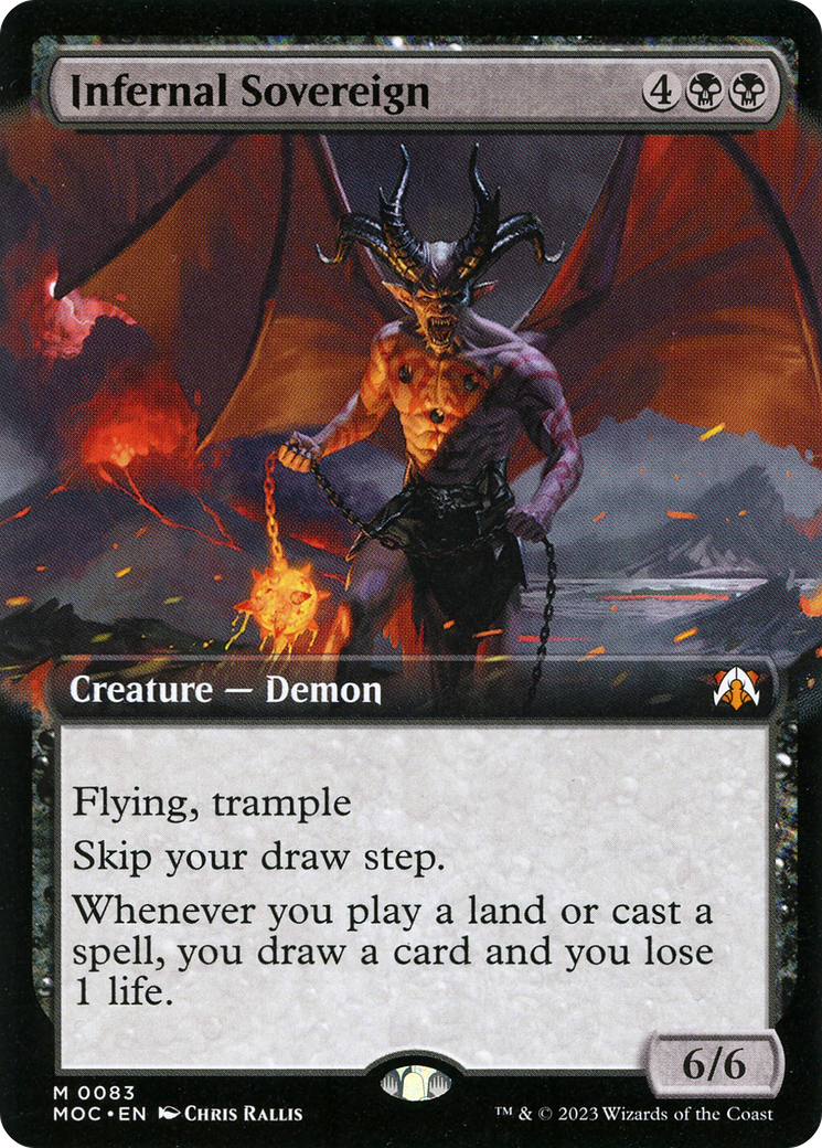 Infernal Sovereign (Extended Art) (83) [March of the Machine Commander] - Deck Out Gaming