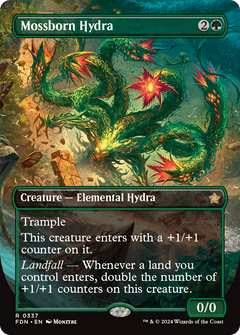 Mossborn Hydra (Borderless) (337) [Foundations] foil - Deck Out Gaming