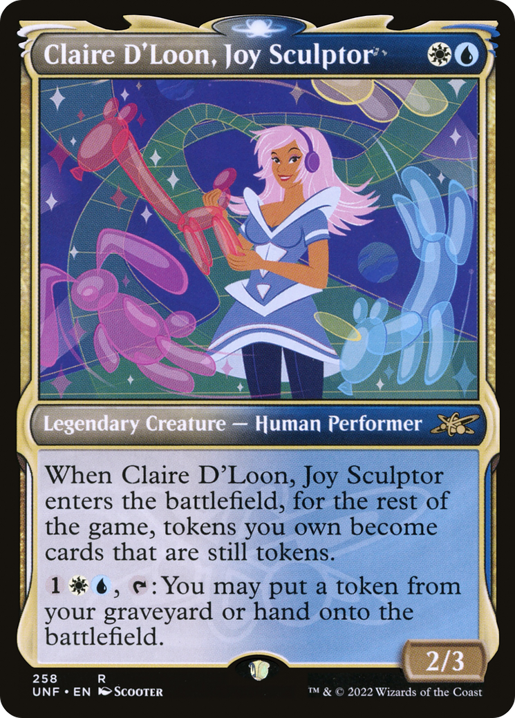 Claire D'Loon, Joy Sculptor (Showcase) (258) [Unfinity] foil - Deck Out Gaming