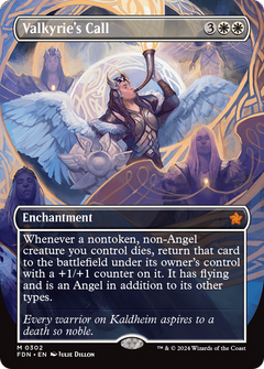 Valkyrie's Call (Borderless) (302) [Foundations] foil - Deck Out Gaming