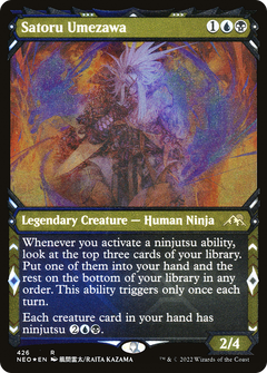 Satoru Umezawa (426) [Kamigawa: Neon Dynasty] etched - Deck Out Gaming