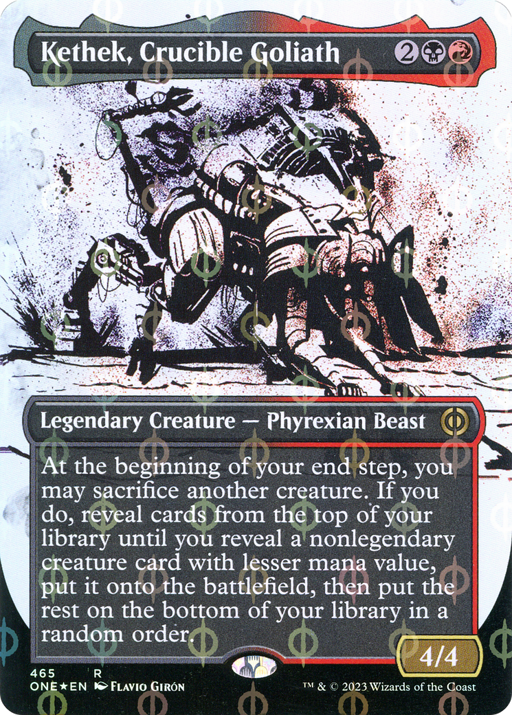 Kethek, Crucible Goliath (Showcase) (Step-and-Compleat Foil) (465) [Phyrexia: All Will Be One] foil - Deck Out Gaming