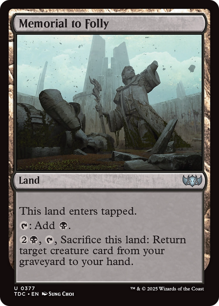Memorial to Folly (377) [Commander: Tarkir: Dragonstorm] - Deck Out Gaming