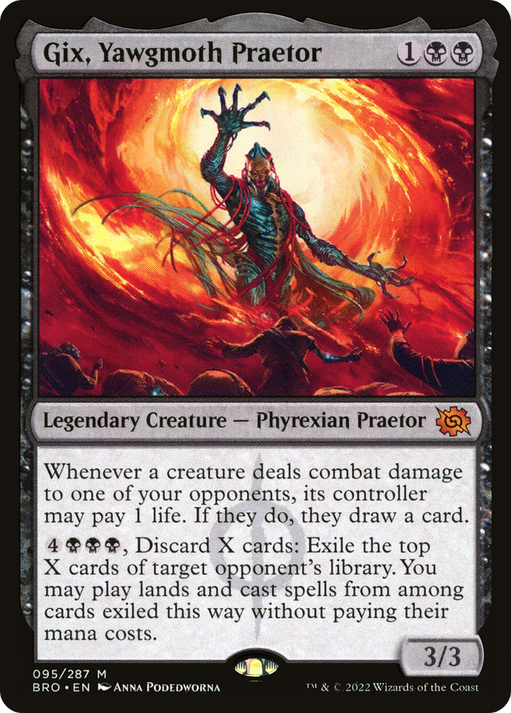 Gix, Yawgmoth Praetor (95) [The Brothers' War] foil - Deck Out Gaming