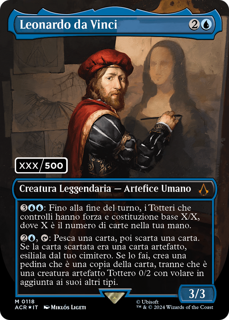 Leonardo da Vinci (Italian) (Serial Numbered) (118) [Assassin's Creed] foil - Deck Out Gaming