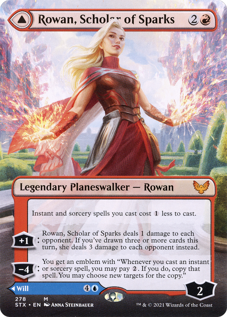 Rowan, Scholar of Sparks (Borderless) (278) [Strixhaven: School of Mages] - Deck Out Gaming