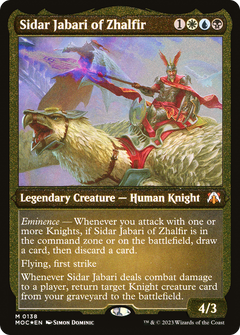 Sidar Jabari of Zhalfir (138) [March of the Machine Commander] etched - Deck Out Gaming