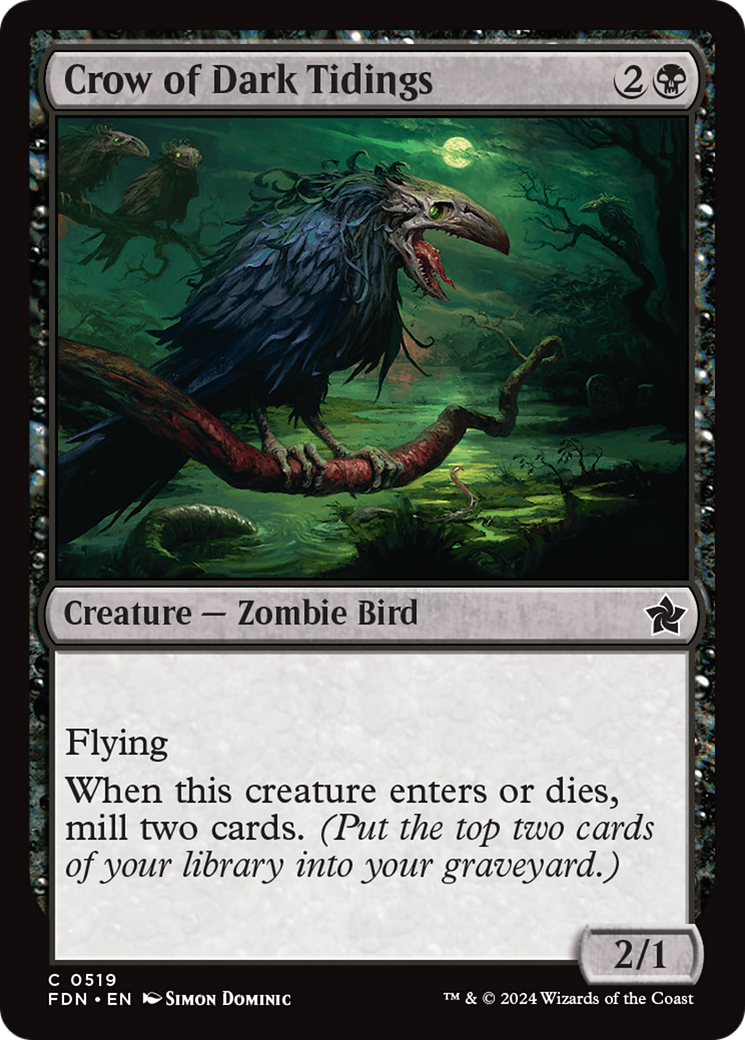 Crow of Dark Tidings (519) [Foundations] - Deck Out Gaming