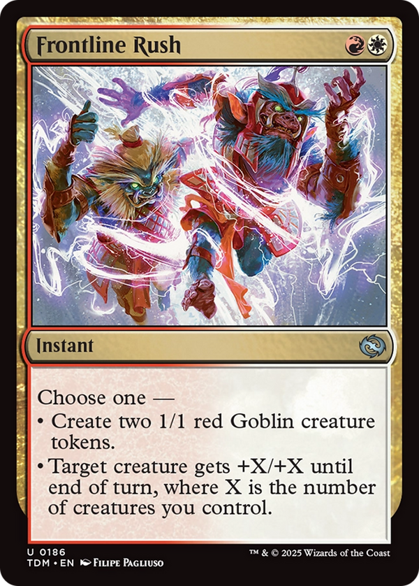 Frontline Rush (186) [Tarkir: Dragonstorm] foil - Deck Out Gaming
