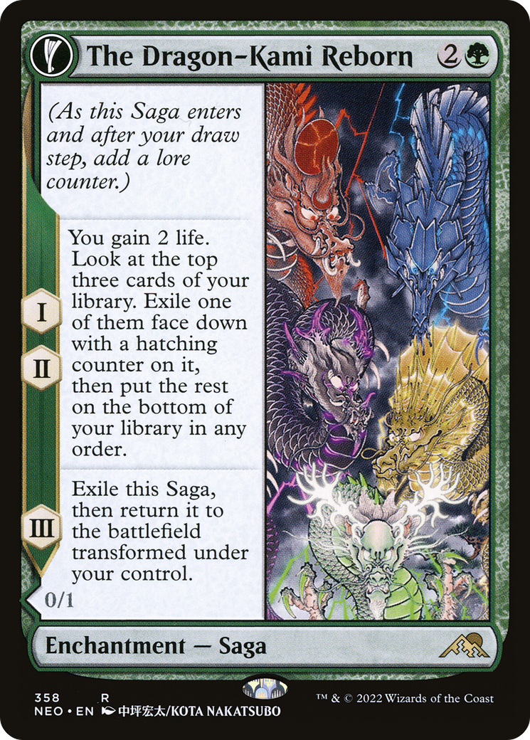 The Dragon-Kami Reborn (Showcase) (358) [Kamigawa: Neon Dynasty] foil - Deck Out Gaming