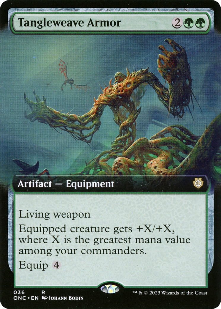 Tangleweave Armor (Extended Art) (36) [Phyrexia: All Will Be One Commander] foil - Deck Out Gaming