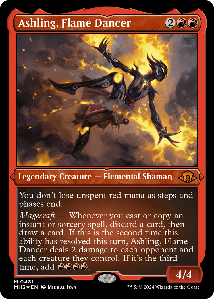 Ashling, Flame Dancer (Foil Etched) (481) [Modern Horizons 3] foil - Deck Out Gaming