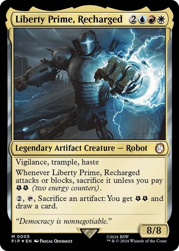 Liberty Prime, Recharged (5) [Fallout] foil - Deck Out Gaming