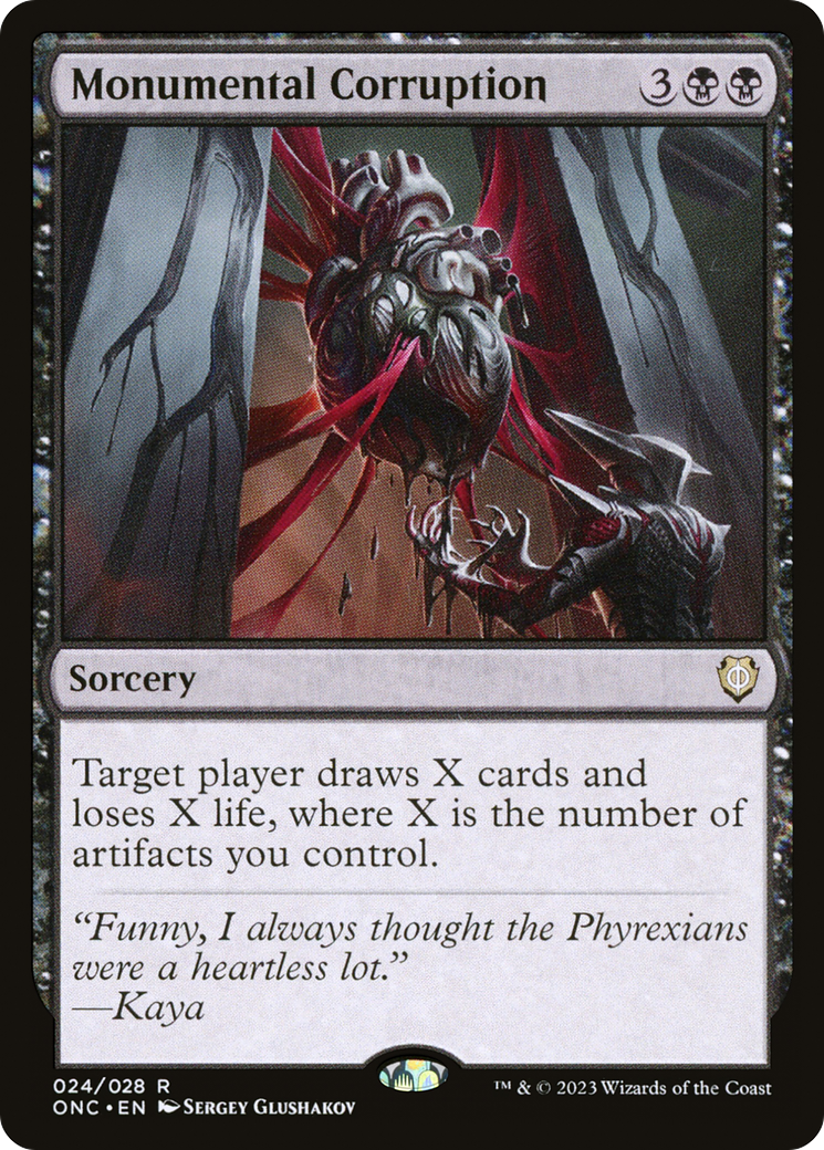 Monumental Corruption (24) [Phyrexia: All Will Be One Commander] foil - Deck Out Gaming