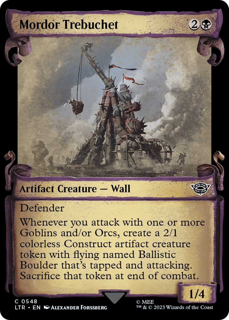 Mordor Trebuchet (Showcase Scrolls) (548) [The Lord of the Rings: Tales of Middle-earth] foil - Deck Out Gaming