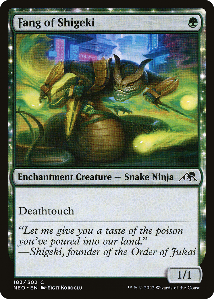 Fang of Shigeki (183) [Kamigawa: Neon Dynasty] foil - Deck Out Gaming