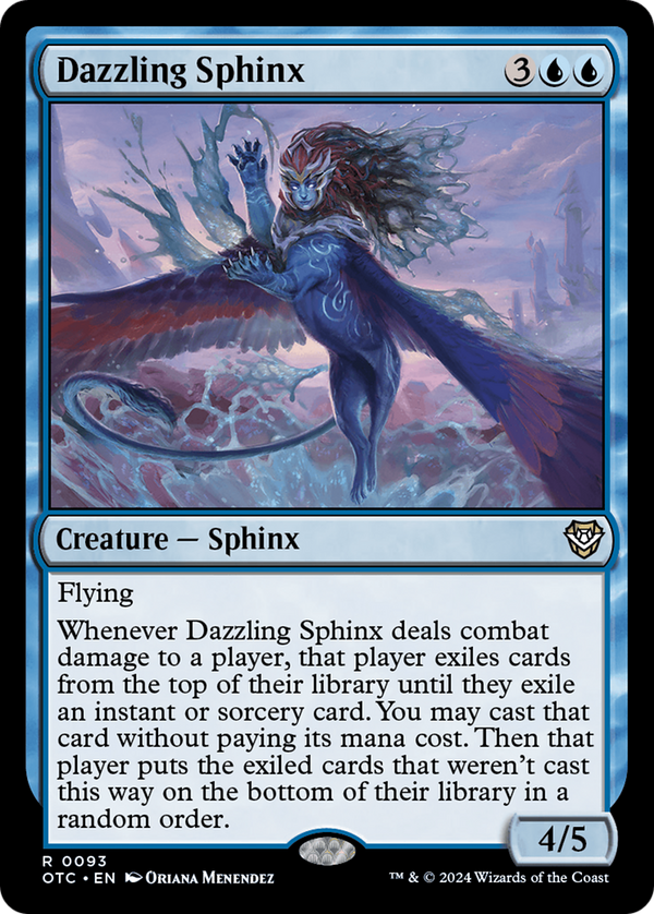 Dazzling Sphinx (93) [Outlaws of Thunder Junction Commander] - Deck Out Gaming