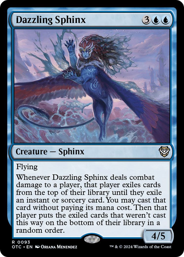 Dazzling Sphinx (93) [Outlaws of Thunder Junction Commander] - Deck Out Gaming