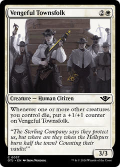 Vengeful Townsfolk (37) [Outlaws of Thunder Junction] foil - Deck Out Gaming