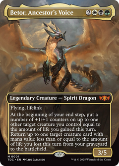 Betor, Ancestor's Voice (Borderless) (1) [Commander: Tarkir: Dragonstorm] foil - Deck Out Gaming