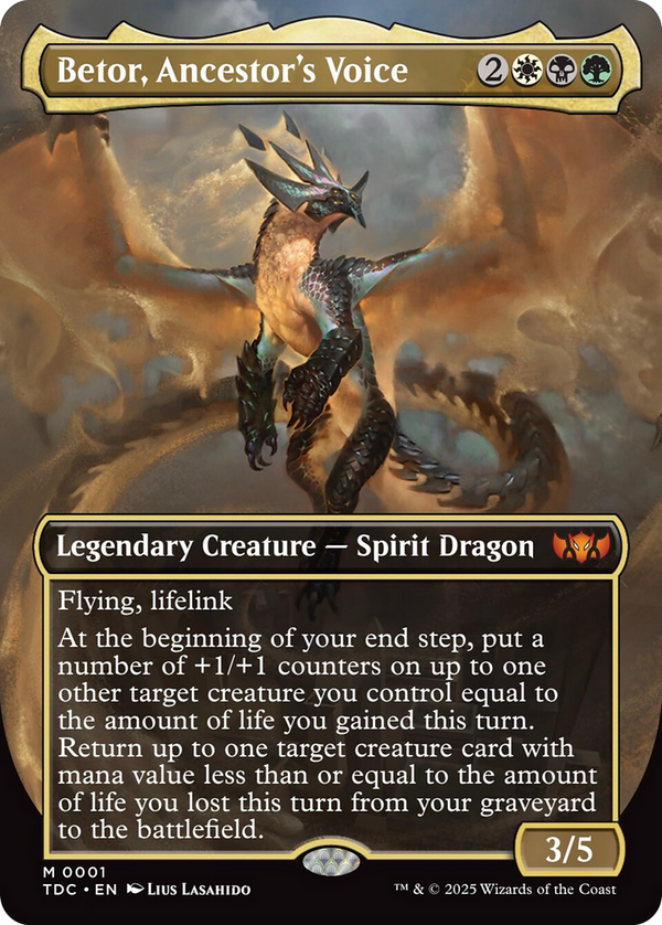 Betor, Ancestor's Voice (Borderless) (1) [Commander: Tarkir: Dragonstorm] foil - Deck Out Gaming