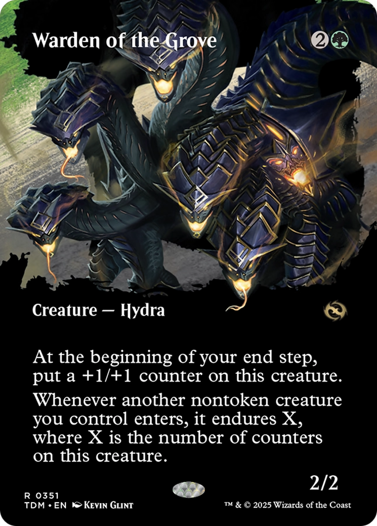Warden of the Grove (Borderless) (351) [Tarkir: Dragonstorm] foil - Deck Out Gaming