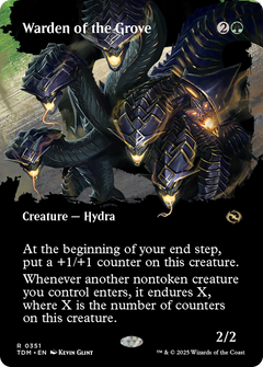 Warden of the Grove (Borderless) (351) [Tarkir: Dragonstorm] foil - Deck Out Gaming
