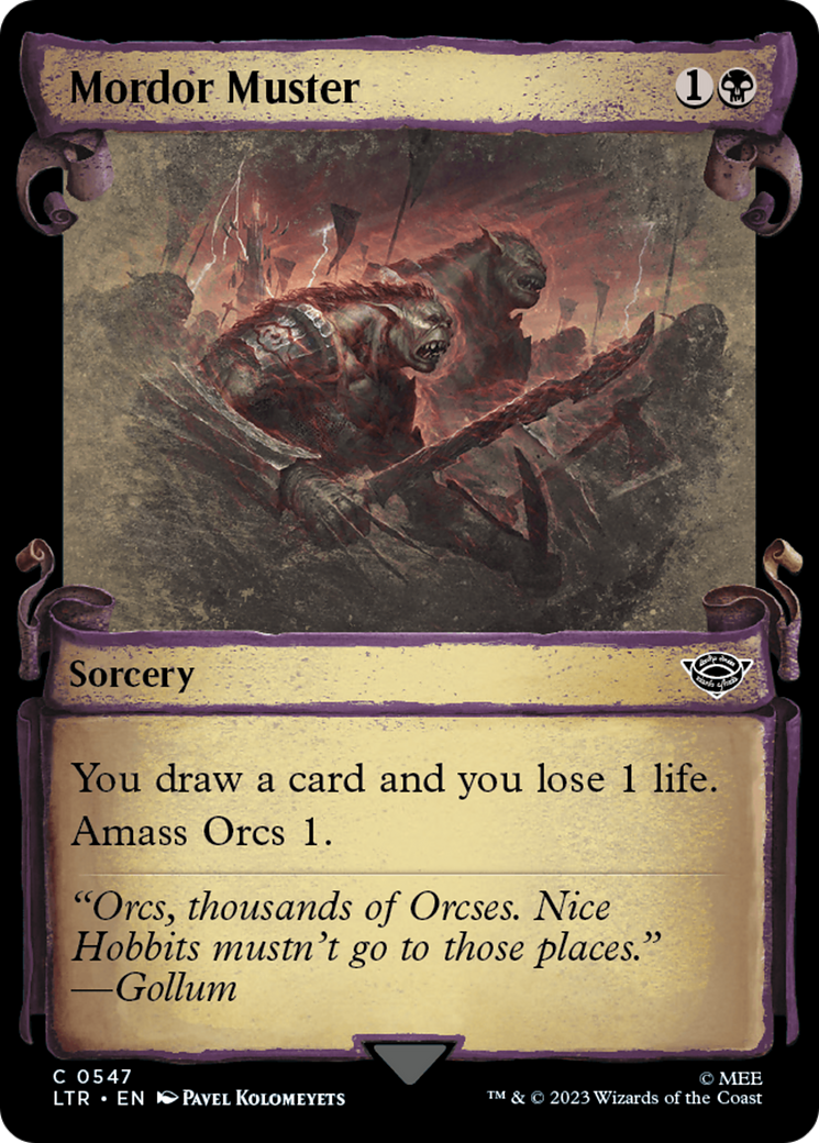 Mordor Muster (Showcase Scrolls) (547) [The Lord of the Rings: Tales of Middle-earth] foil - Deck Out Gaming