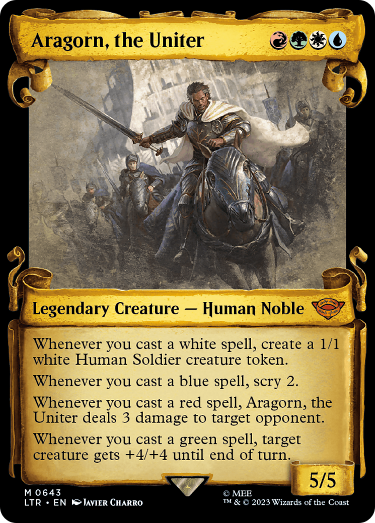 Aragorn, the Uniter (Showcase Scrolls) (643) [The Lord of the Rings: Tales of Middle-earth] - Deck Out Gaming