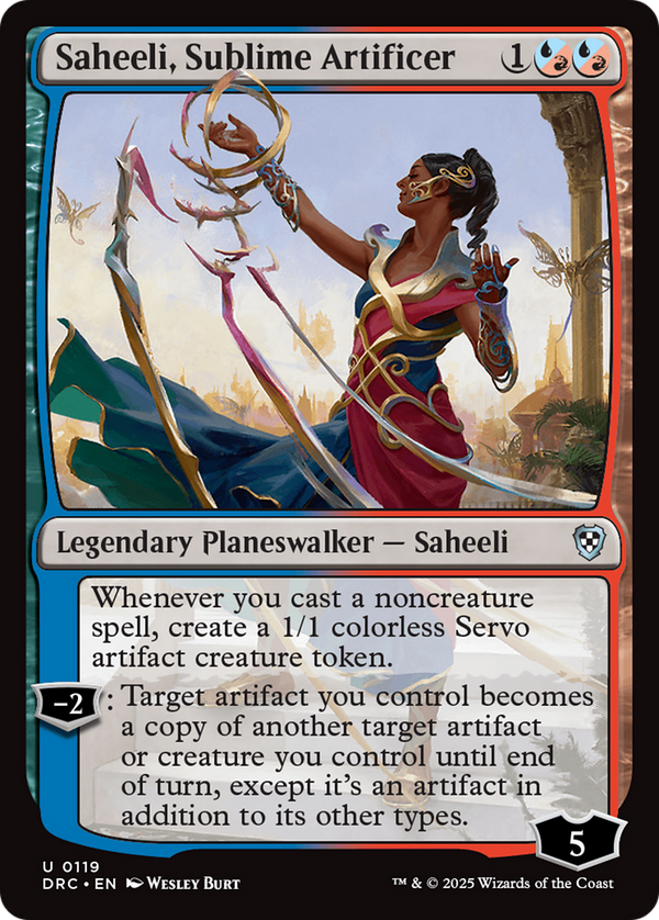 Saheeli, Sublime Artificer (119) [Commander: Aetherdrift] - Deck Out Gaming